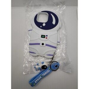 Iphone 14 Pro Max Astronaut Space Travel Phone Case Keychain Cute 3D Cover